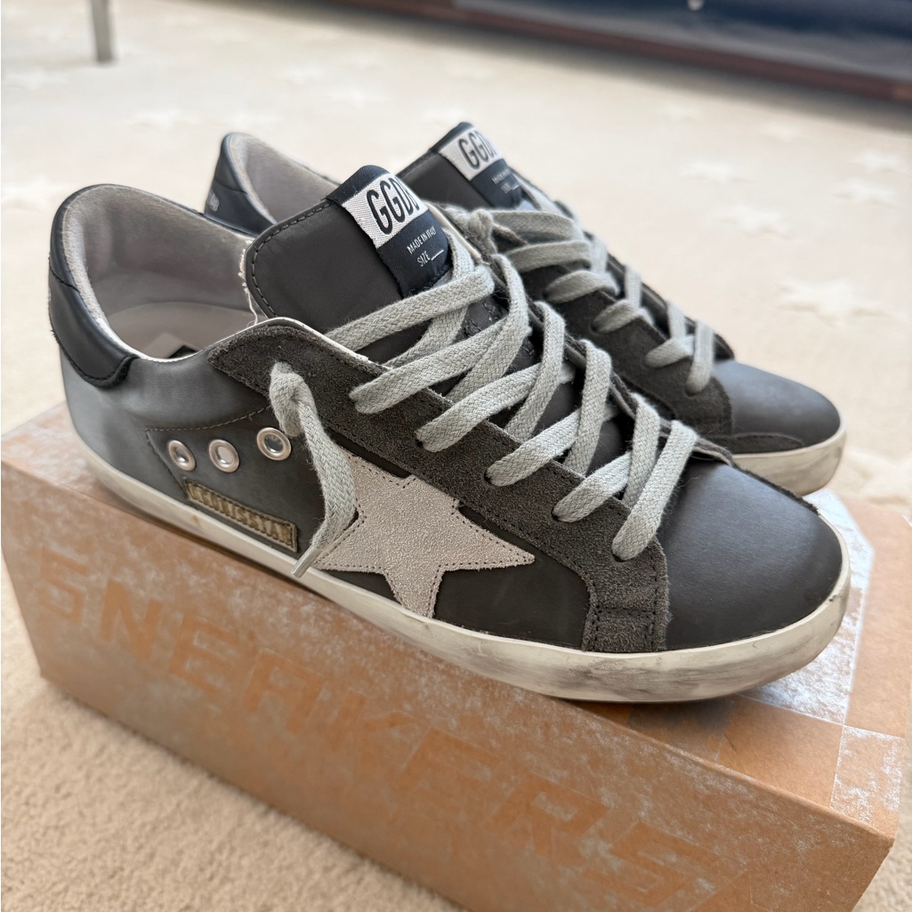 Golden Goose Gray Satin Ice Star